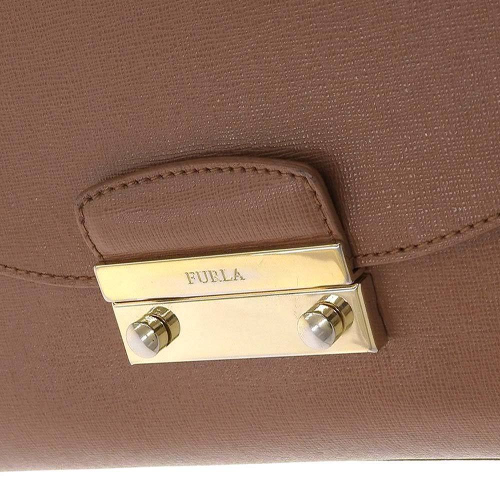 FURLA Julia M Top Handle 2WAY Bag Handbag One Shoulder Leather Brown F6801 - Picture 5 of 10